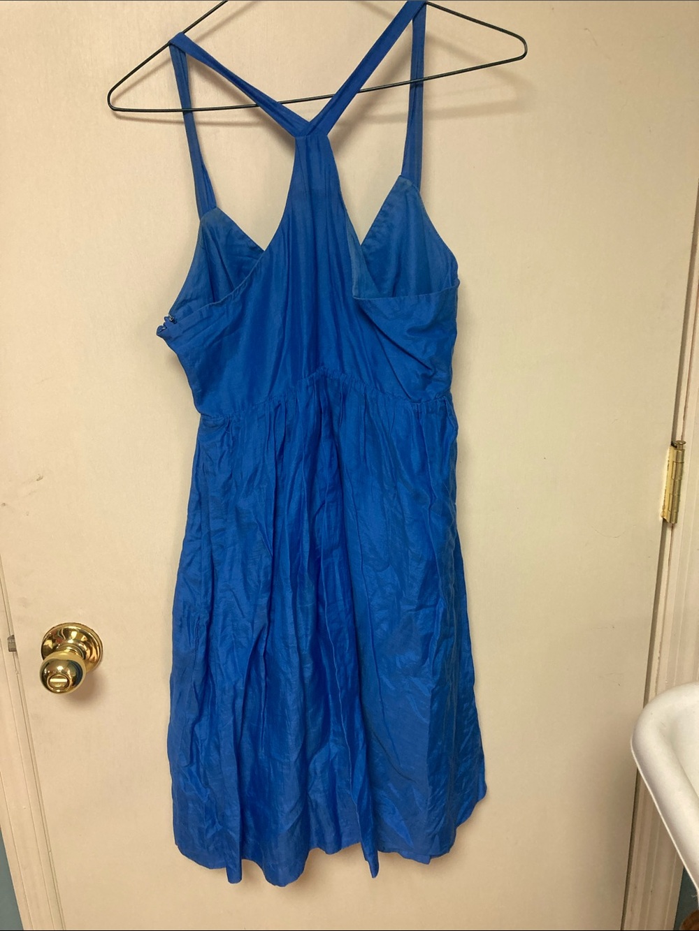 GAP Cobalt Blue V-Neck Racerback Babydoll Dress - Picture 3 of 7